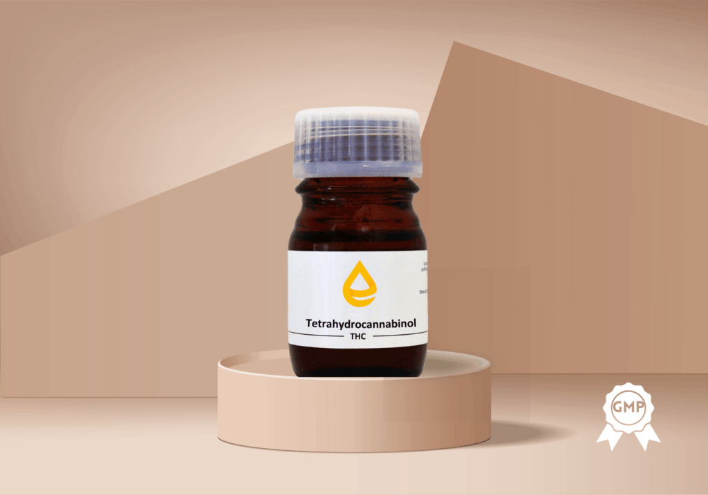 High-purity Tetrahydrocannabinol (THC) with GMP certification. Dronabinol.